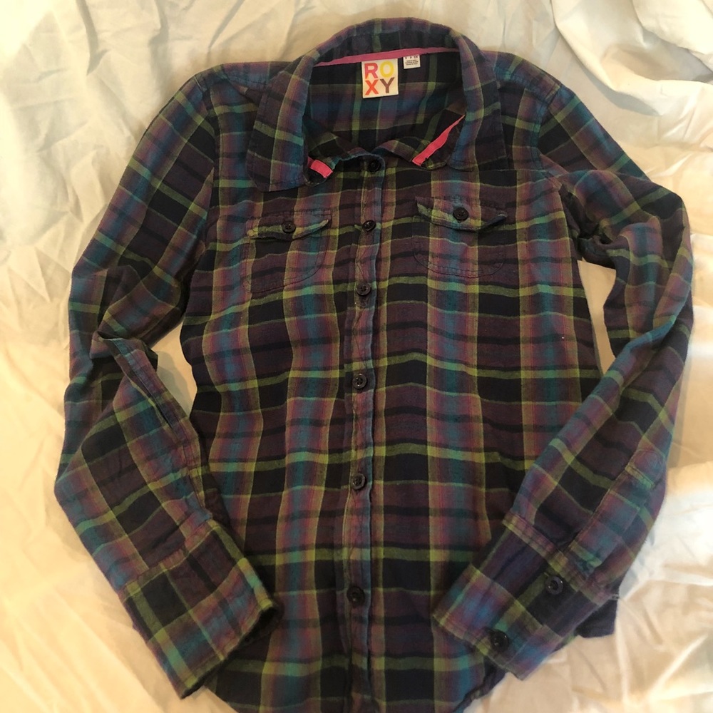 ROXY Flannel Button Up Shirt
